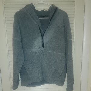 prAna Sage Green Sherpa Half Zip Hoodie Pullover Women’s Medium